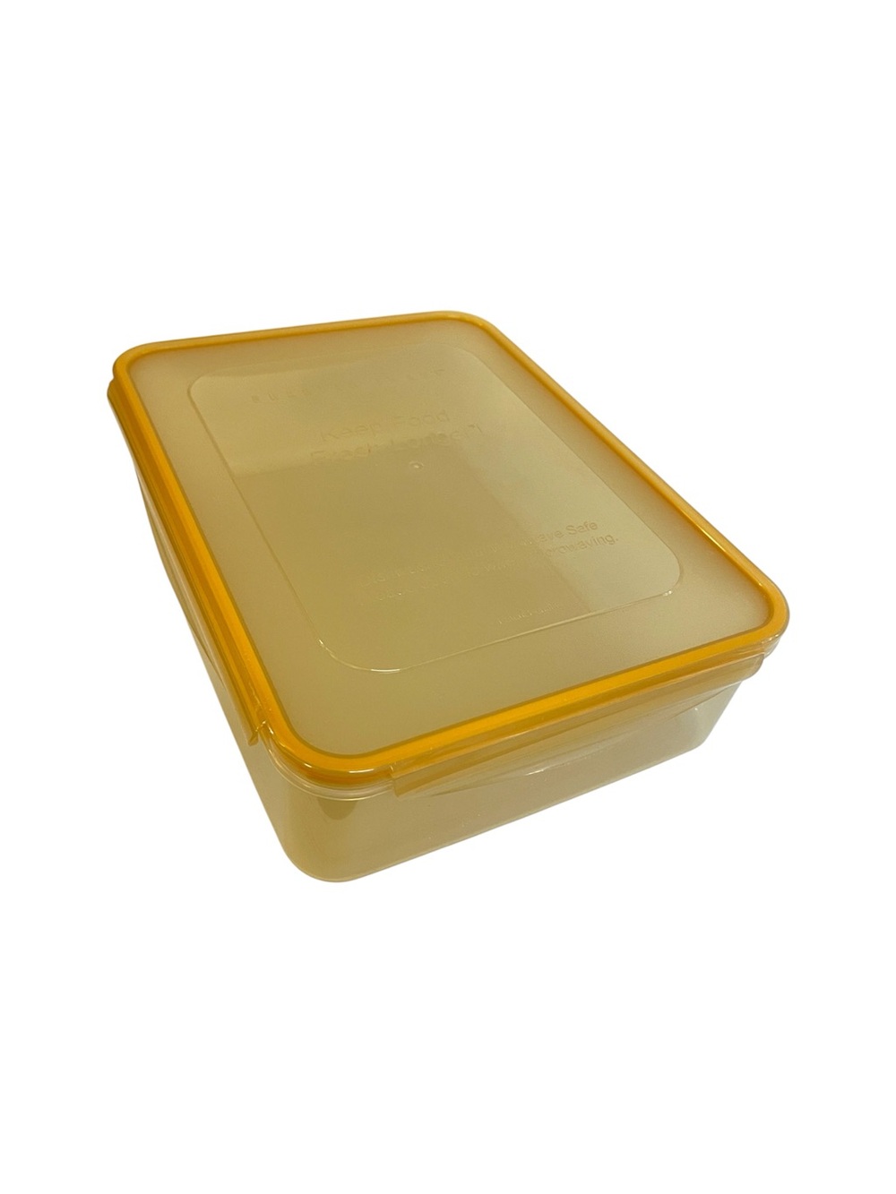Sharper Image FresherLonger Plastic Food Storage Container Amber Yellow Lid 12"
